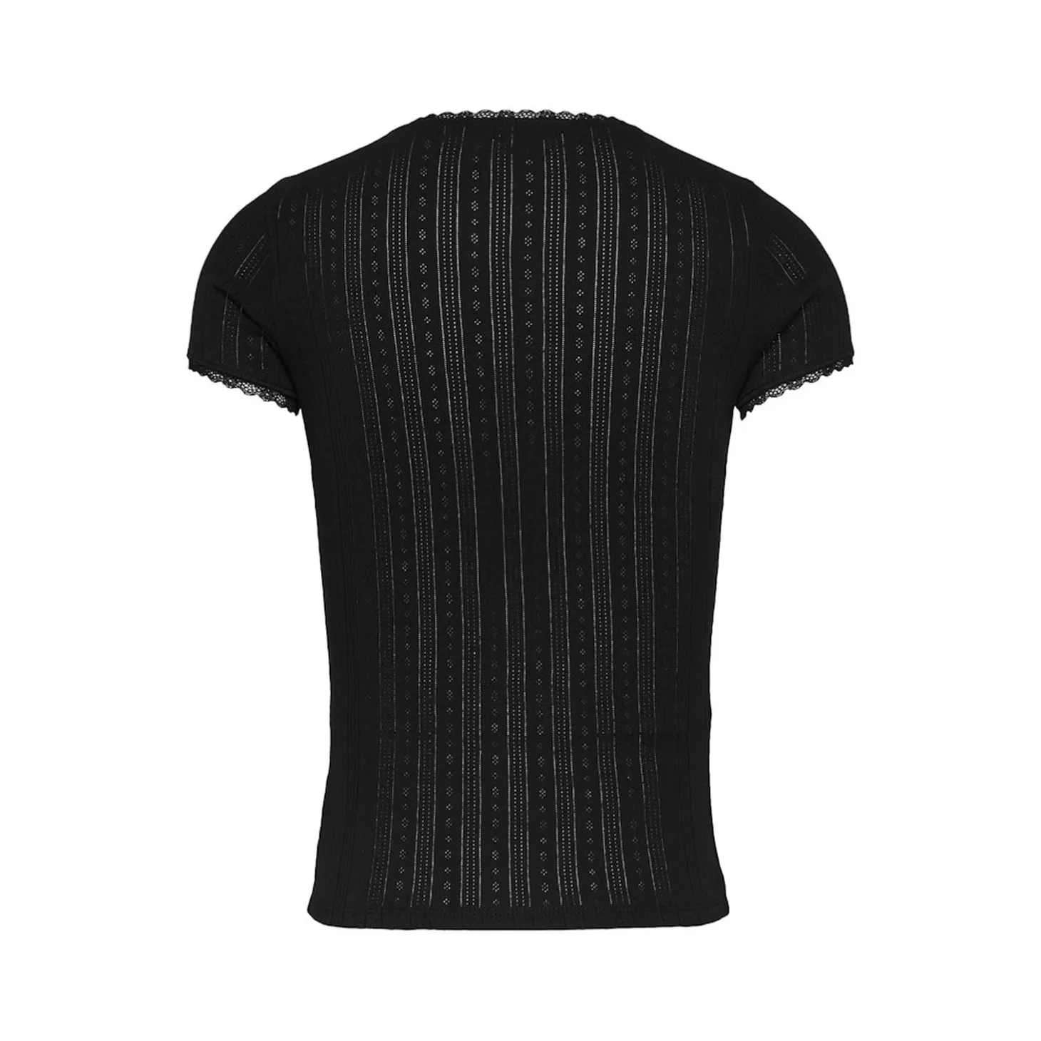 TJW SLIM POINTELLE RIB TEE