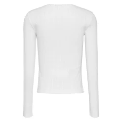 TJW SLIM POINTELLE RIB TEE LS
