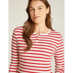 TJW SLM BUTTON RIB C-NECK LS E
