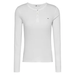 TJW SLM BUTTON RIB C-NECK LS E