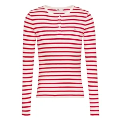 TJW SLM BUTTON RIB C-NECK LS E