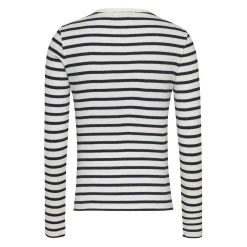 TJW SLM BUTTON RIB C-NECK LS E