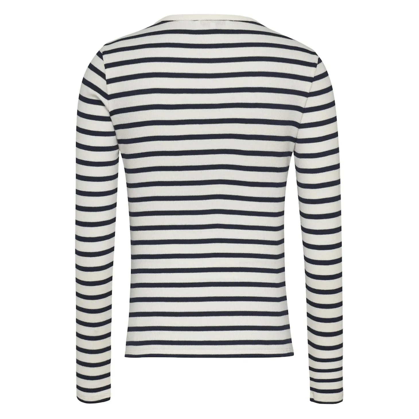 TJW SLM BUTTON RIB C-NECK LS E