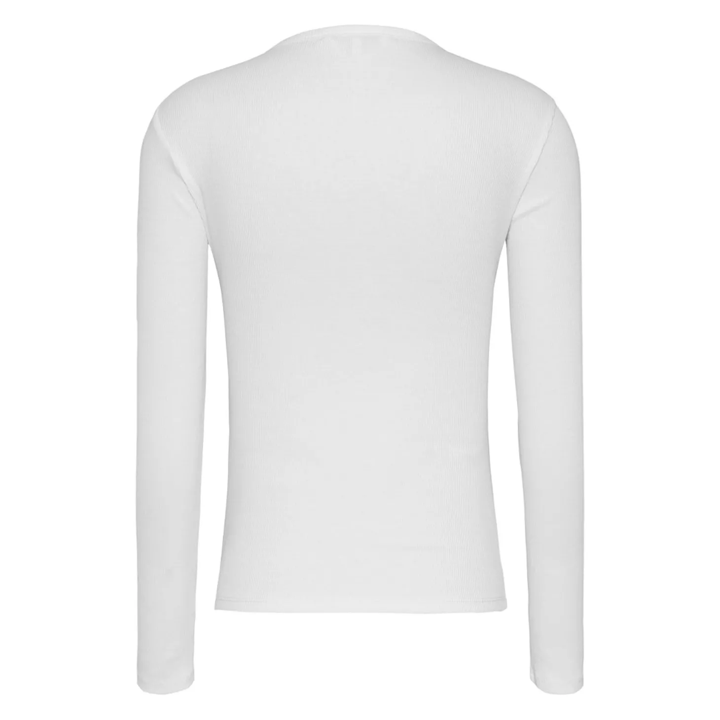 TJW SLM BUTTON RIB C-NECK LS E