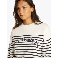 TJW STRIPE VARSITY SWEATER