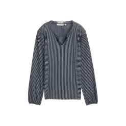 T-shirt blouse vertical stripe