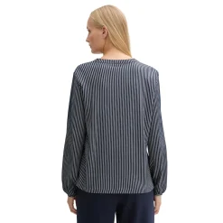 T-shirt blouse vertical stripe