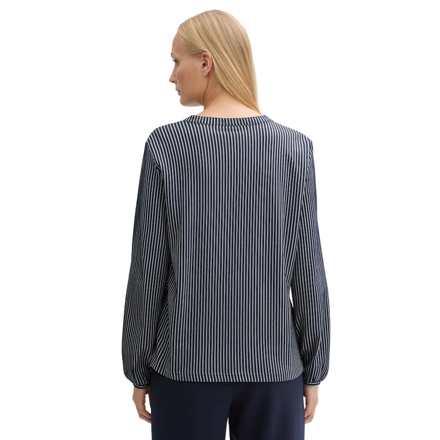 T-shirt blouse vertical stripe