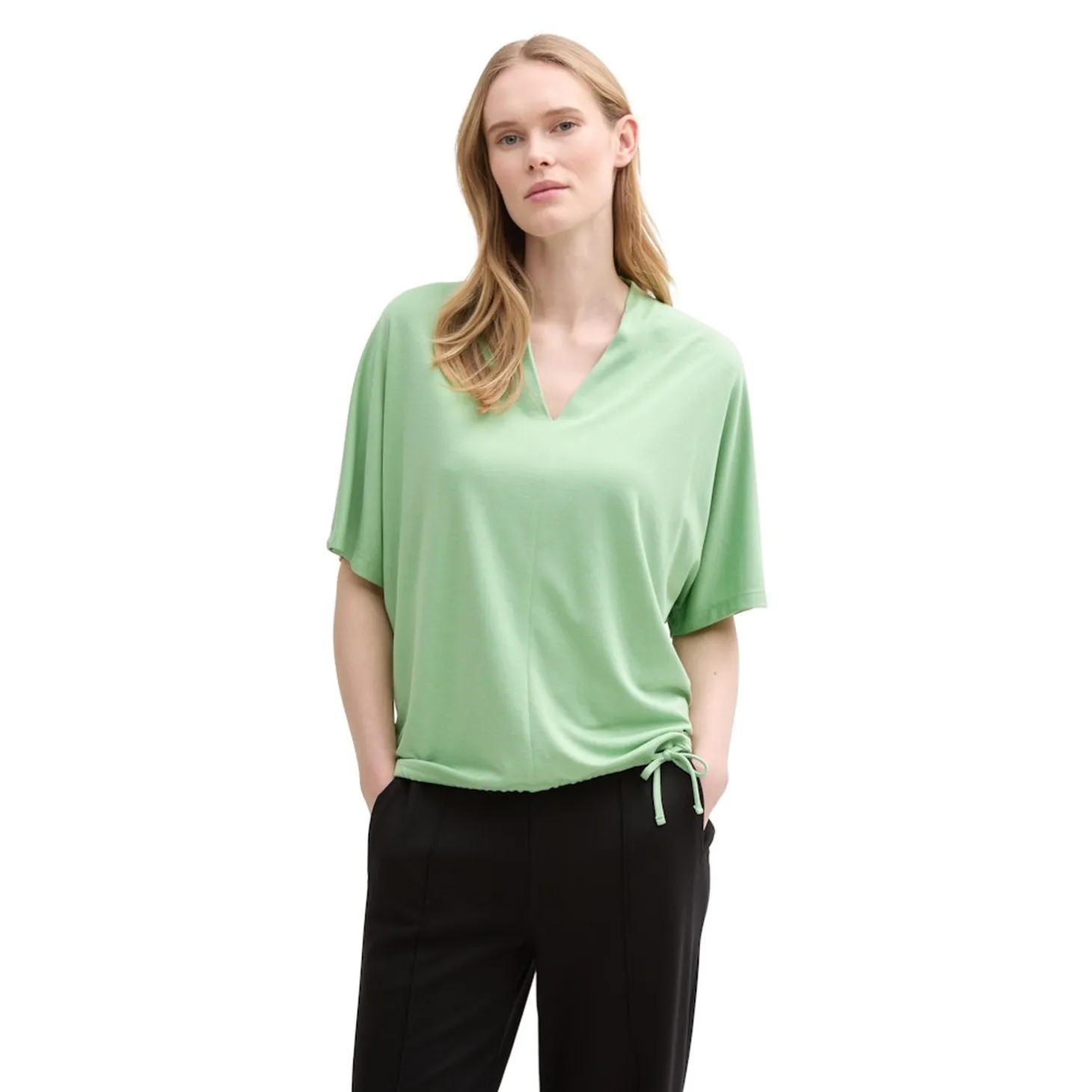 T-shirt cupro v-neck