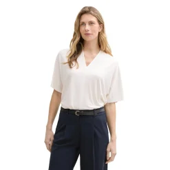 T-shirt cupro v-neck