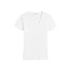 T-shirt, deep round neck twist
