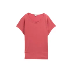 T-shirt fabric mix crew neck