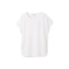 T-shirt fabric mix crew neck