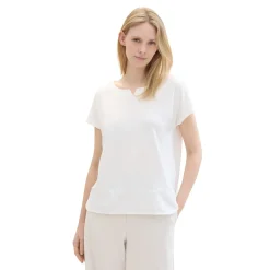 T-shirt fabric mix crew neck