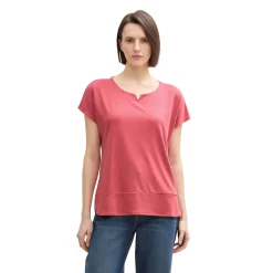 T-shirt fabric mix crew neck