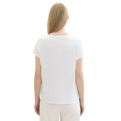 T-shirt fabric mix crew neck