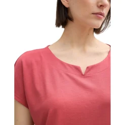 T-shirt fabric mix crew neck