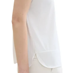 T-shirt fabric mix crew neck