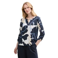 T-shirt henley alloverprinted