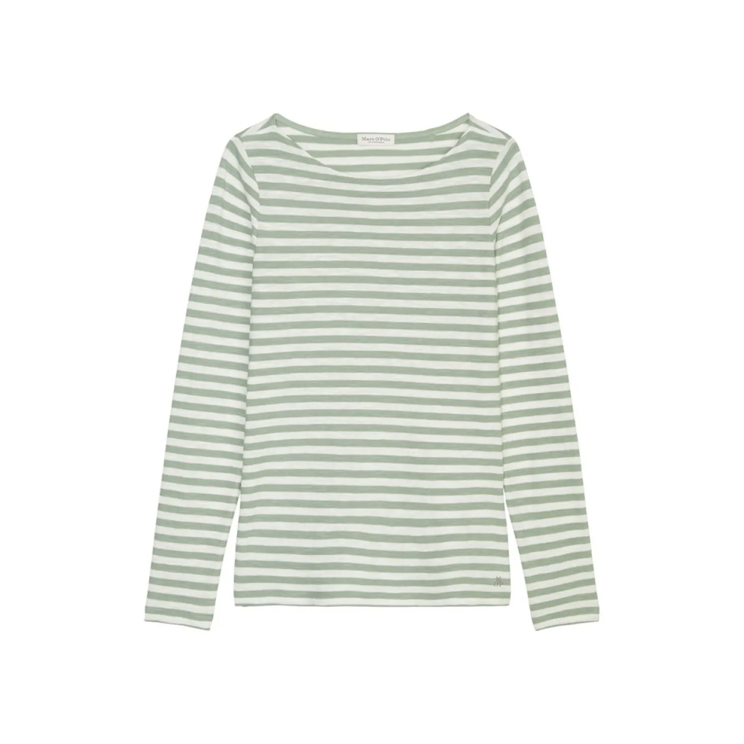 T-shirt, long sleeve, boat nec