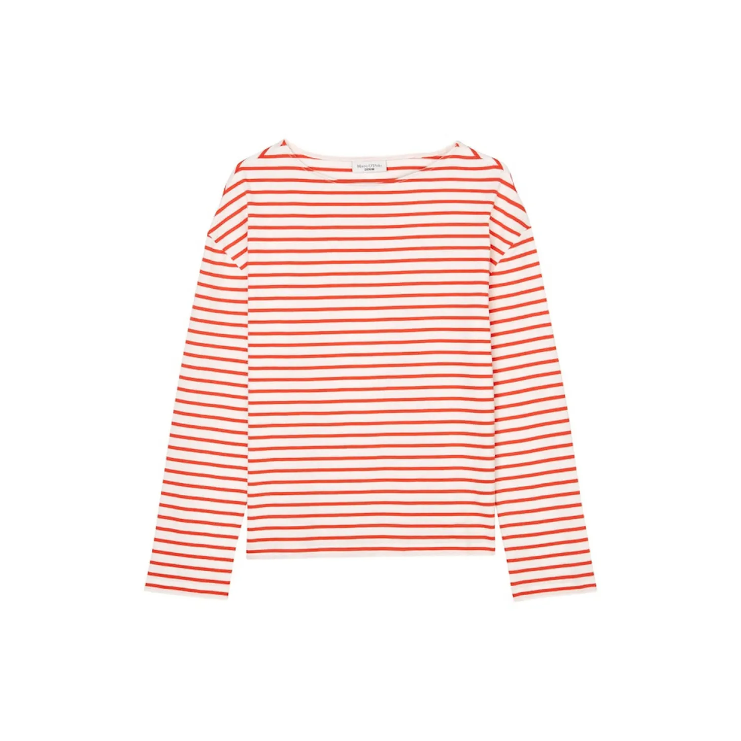 T-Shirt, LSL, Boatneck, Relaxe