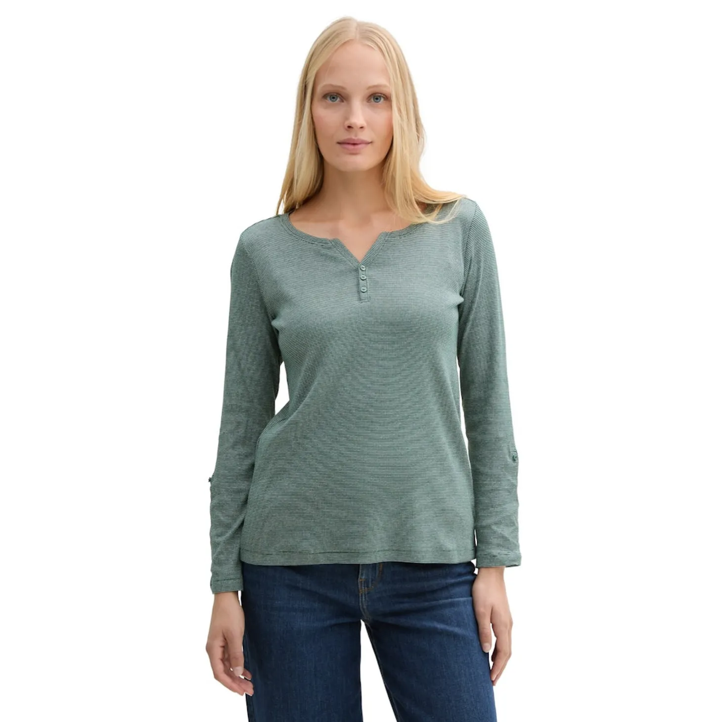 T-shirt stripe henley