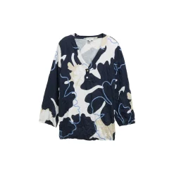 T-shirt v-neck crincle