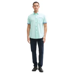 Two-tone poplin shirt