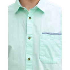 Two-tone poplin shirt
