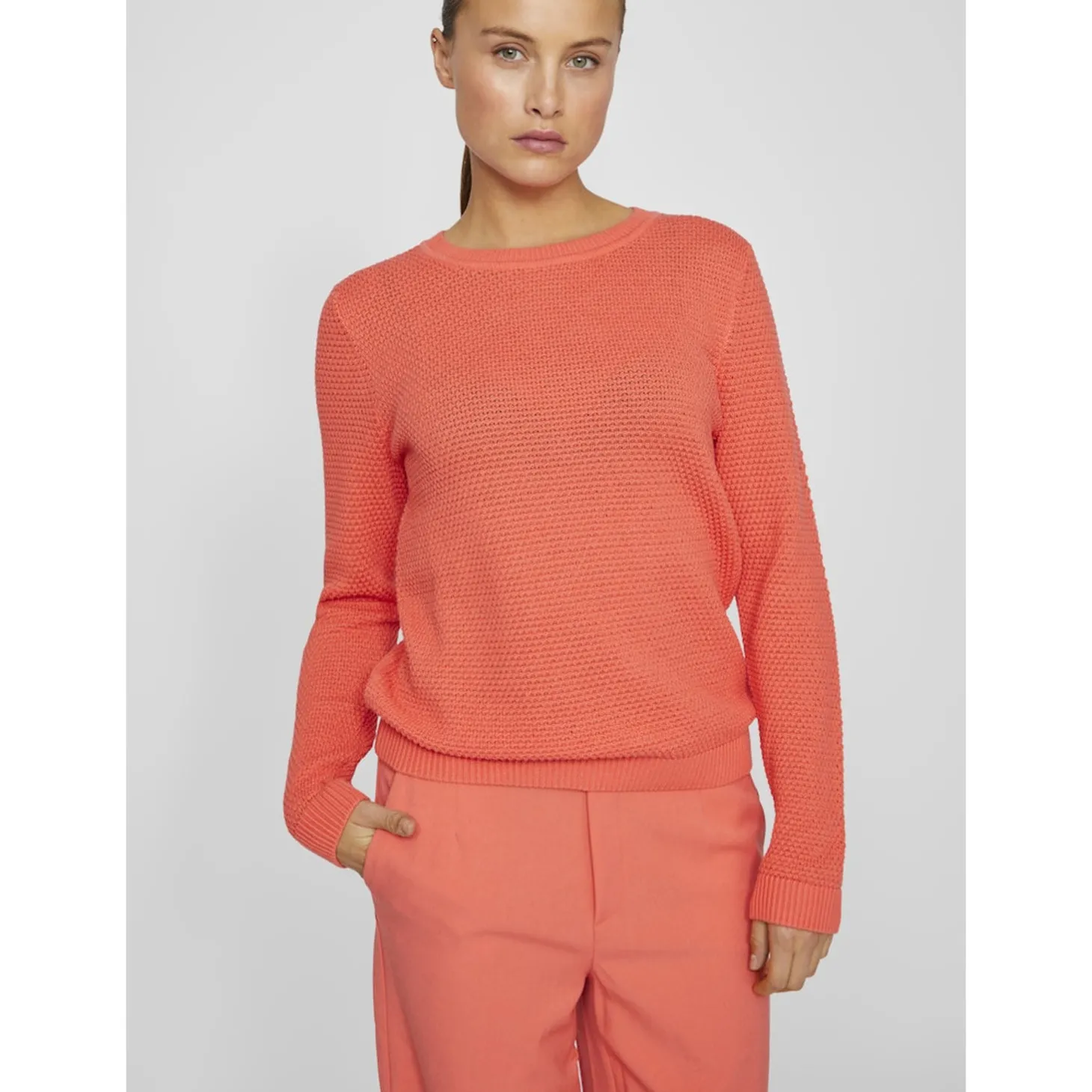 VIDALO O-NECK L/S KNIT TOP- NO