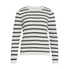 VIDALO O-NECK L/S STRIPE KNIT