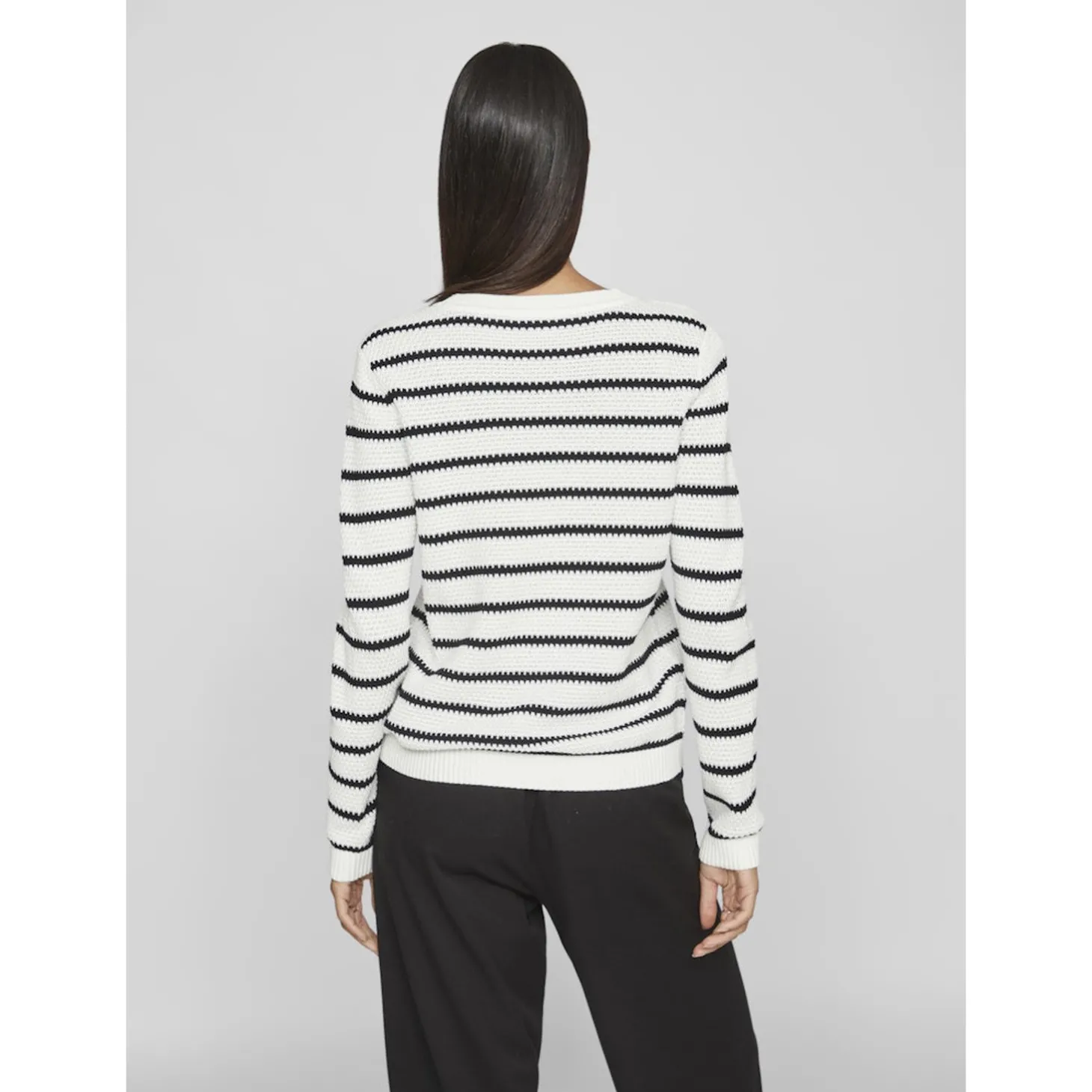 VIDALO O-NECK L/S STRIPE KNIT