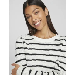 VIDALO O-NECK L/S STRIPE KNIT