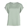 VIELLETTE S/S SATIN TOP - NOOS