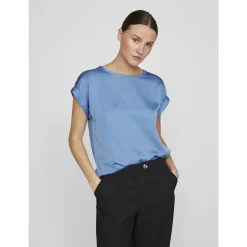 VIELLETTE S/S SATIN TOP - NOOS