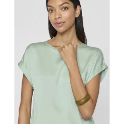 VIELLETTE S/S SATIN TOP - NOOS