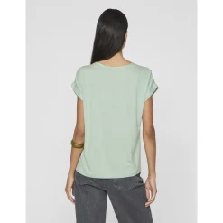 VIELLETTE S/S SATIN TOP - NOOS