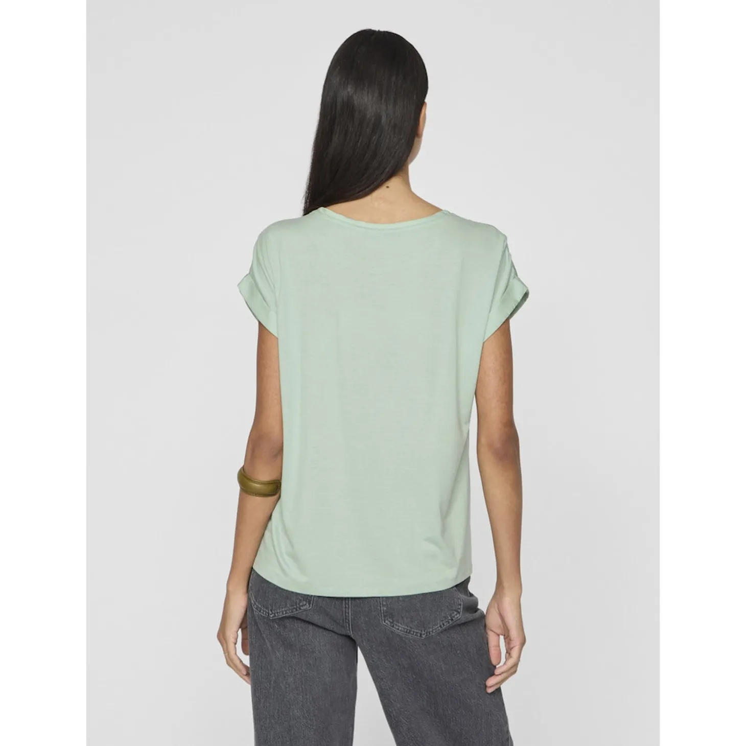 VIELLETTE S/S SATIN TOP - NOOS