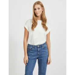 VIELLETTE S/S SATIN TOP/SU