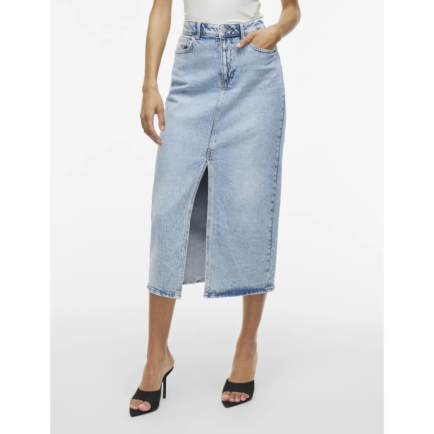 VIJAF HW MIDI DENIM SKIRT-NOOS