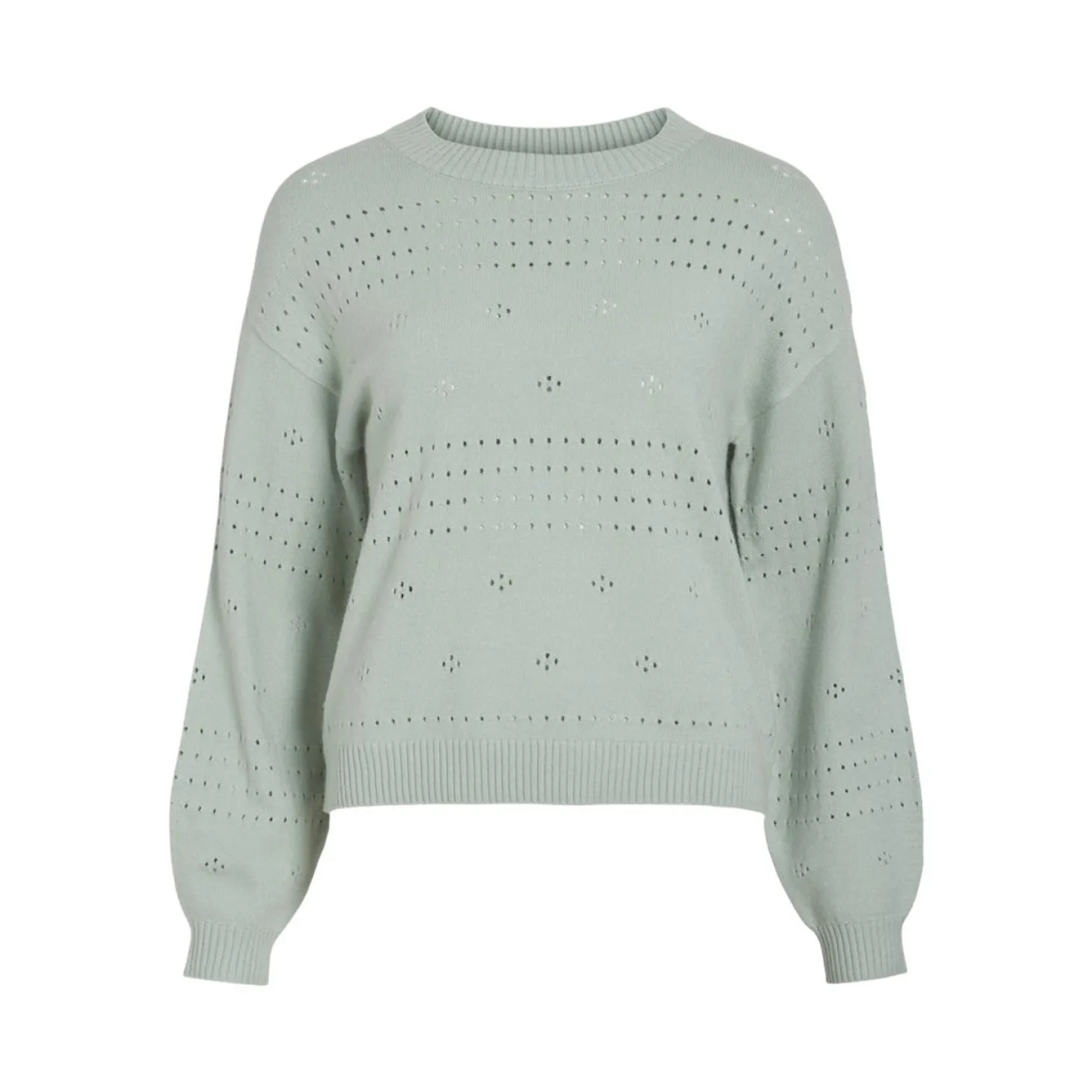 ! VIRIL L/S O-NECK POINTELLE