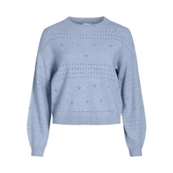 ! VIRIL L/S O-NECK POINTELLE