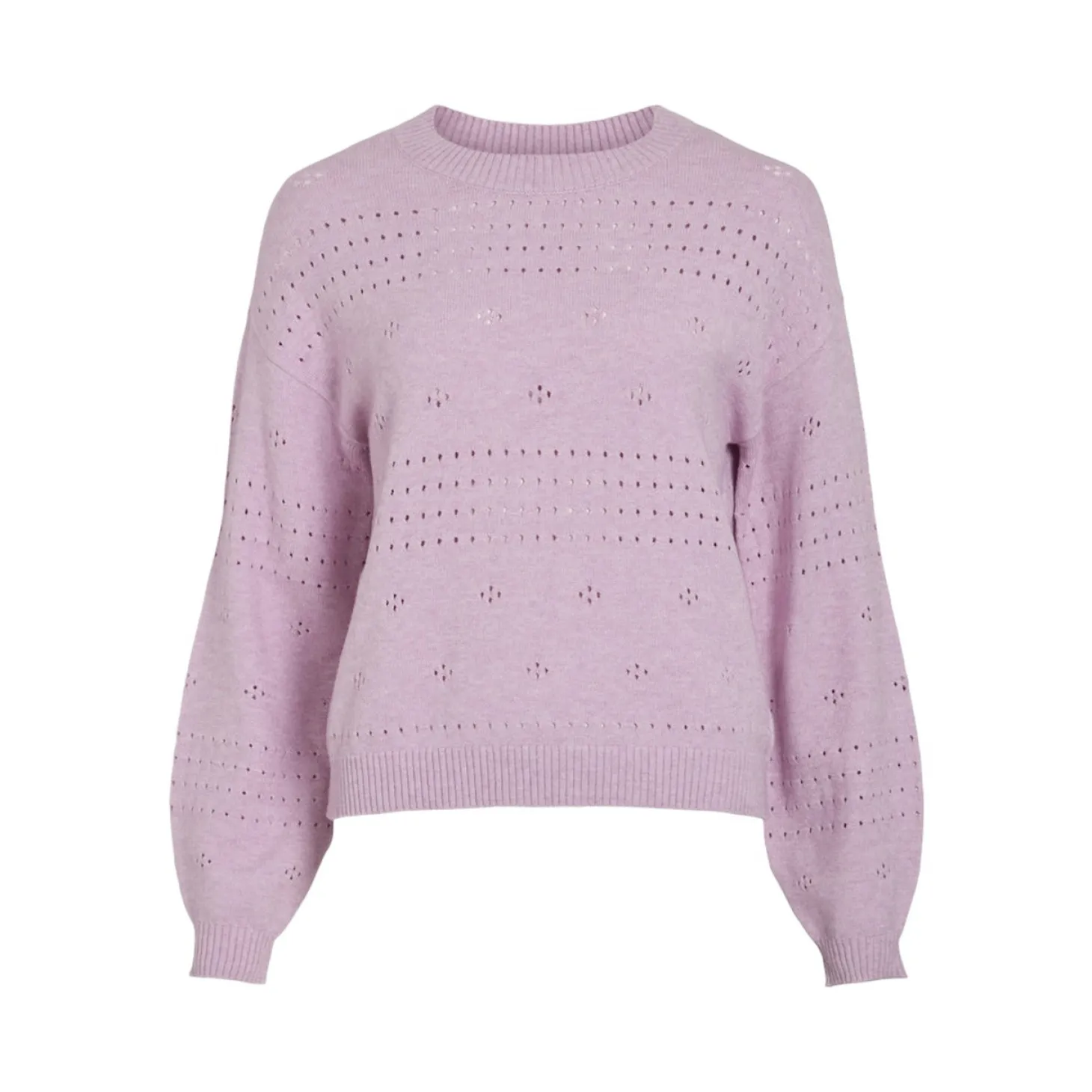 ! VIRIL L/S O-NECK POINTELLE