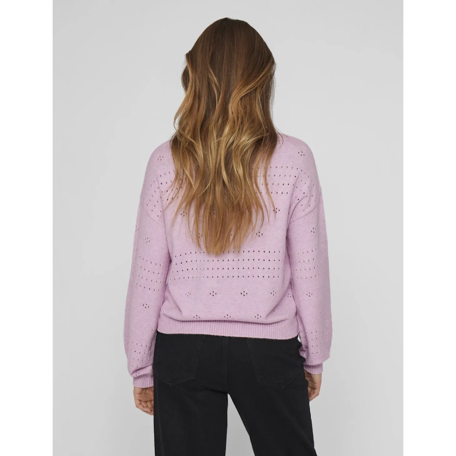 ! VIRIL L/S O-NECK POINTELLE
