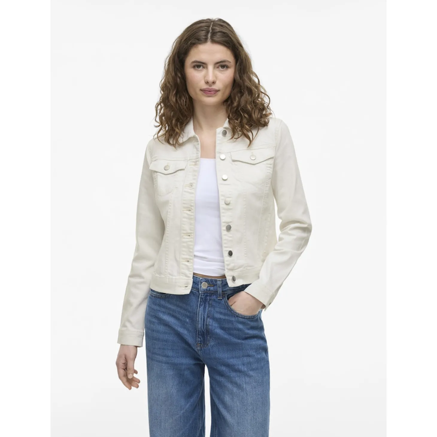 VISHOW NEW L/S WHITE DENIM JAC