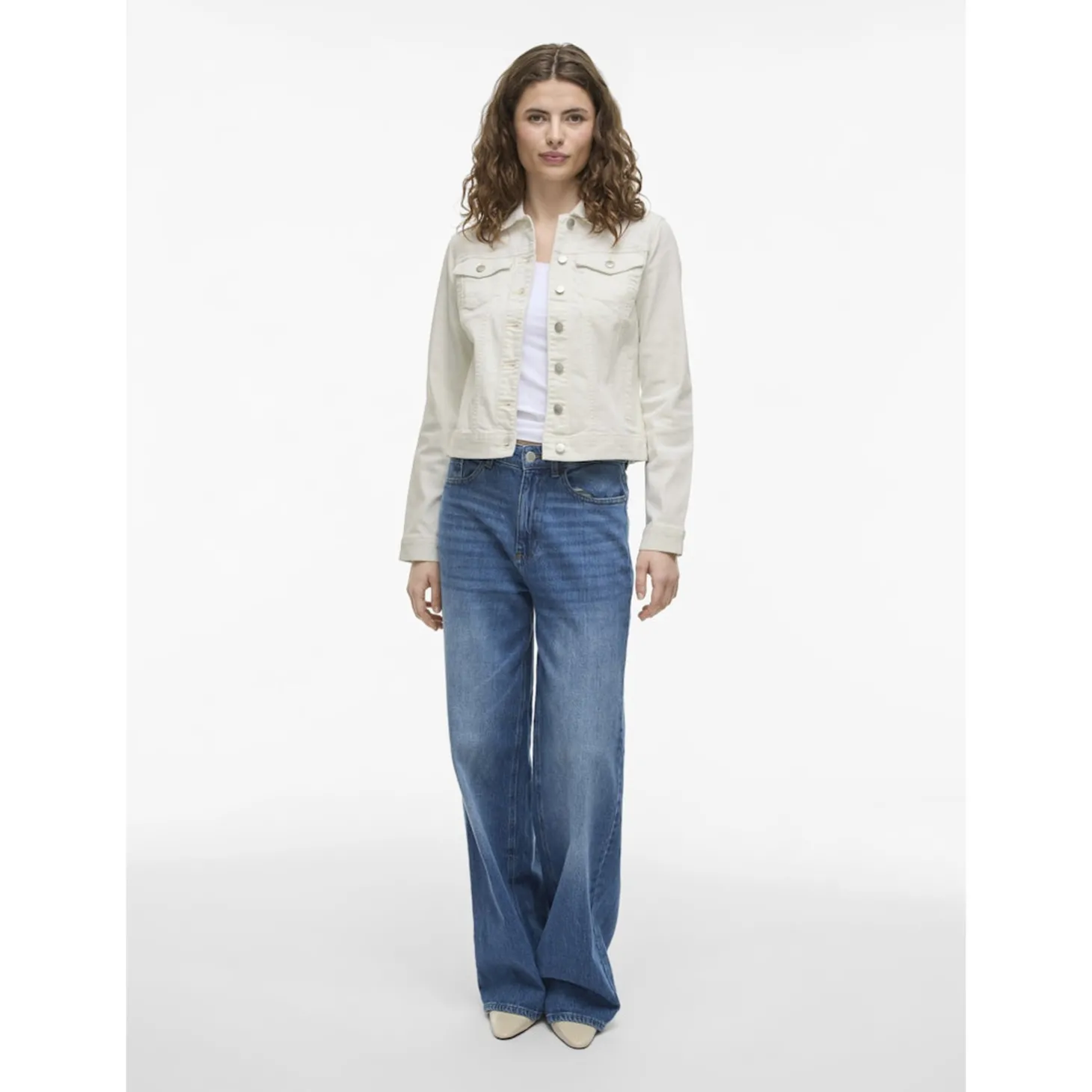VISHOW NEW L/S WHITE DENIM JAC