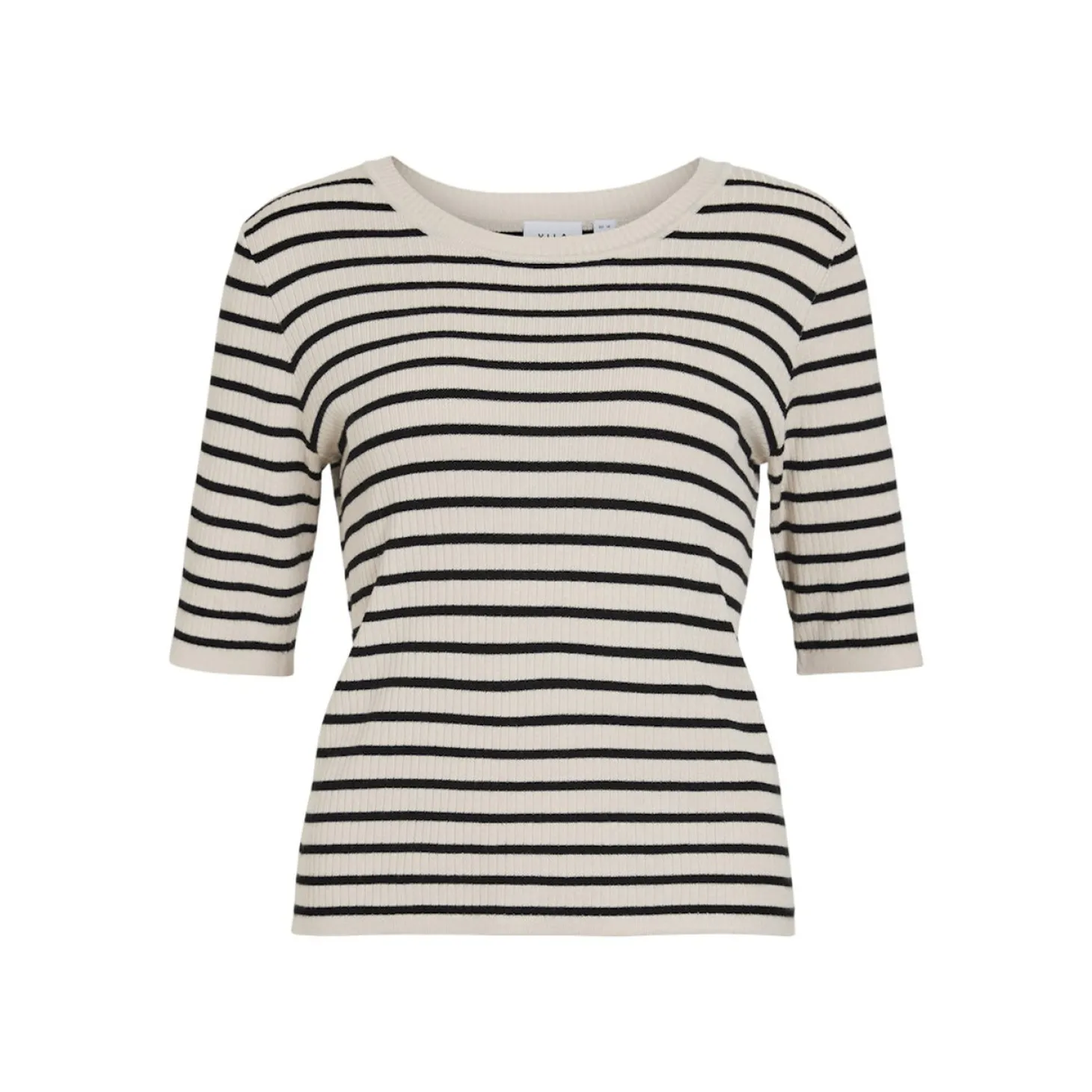 VIZICHA O-NECK 2/4 STRIPE KNIT