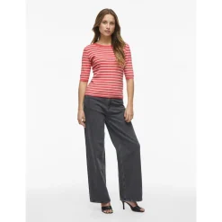 VIZICHA O-NECK 2/4 STRIPE KNIT