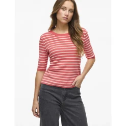 VIZICHA O-NECK 2/4 STRIPE KNIT