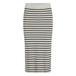 VIZICHA STRIPED MIDI KNIT SKIR
